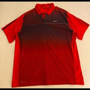 Tiger Woods Collection Red Nike Golf Shirt